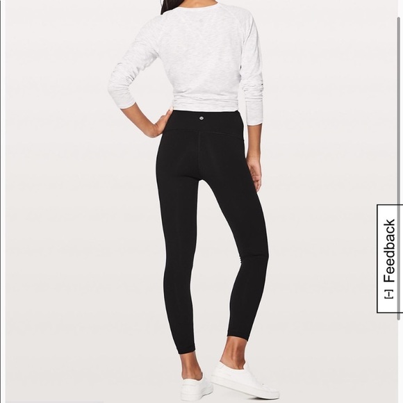 Lululemon Black Full Length Mid Rise Wunder Unders - Picture 5 of 10